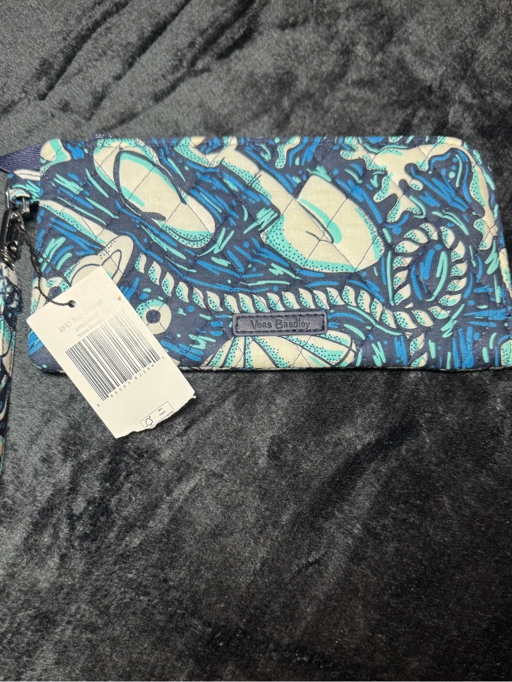 Vera Bradley RFID Tech Wristlet in Shore Enough NWT